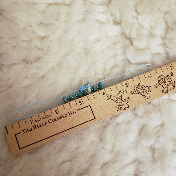 Turquoise & Silver Bead Bracelet too small for me - Picture 5 of 8